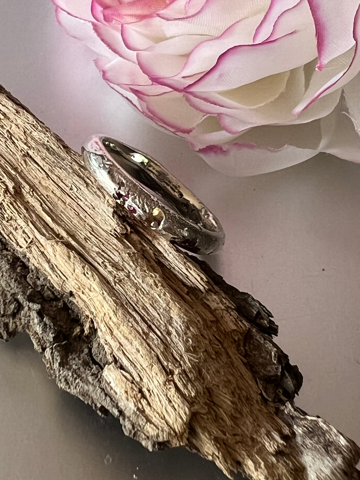 “Outback Sunsets” Sterling Silver Yellow/Pink Sapphires-Ring size “T”