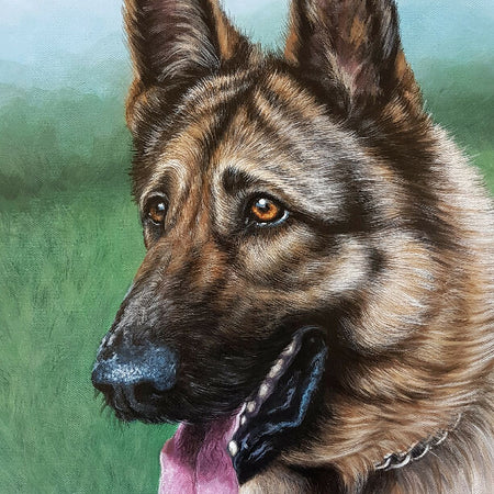 A3 size Hand Painted Pet portraits by Sally Barker