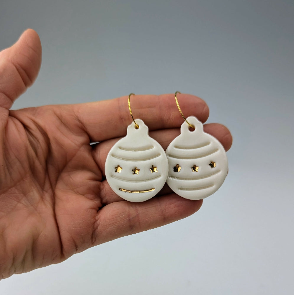 christmas bauble earrings