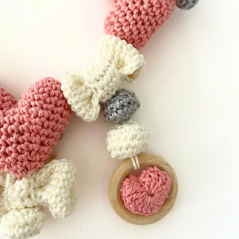 Crochet Pram, Stroller, Crib Mobile Chain,Cot Decor