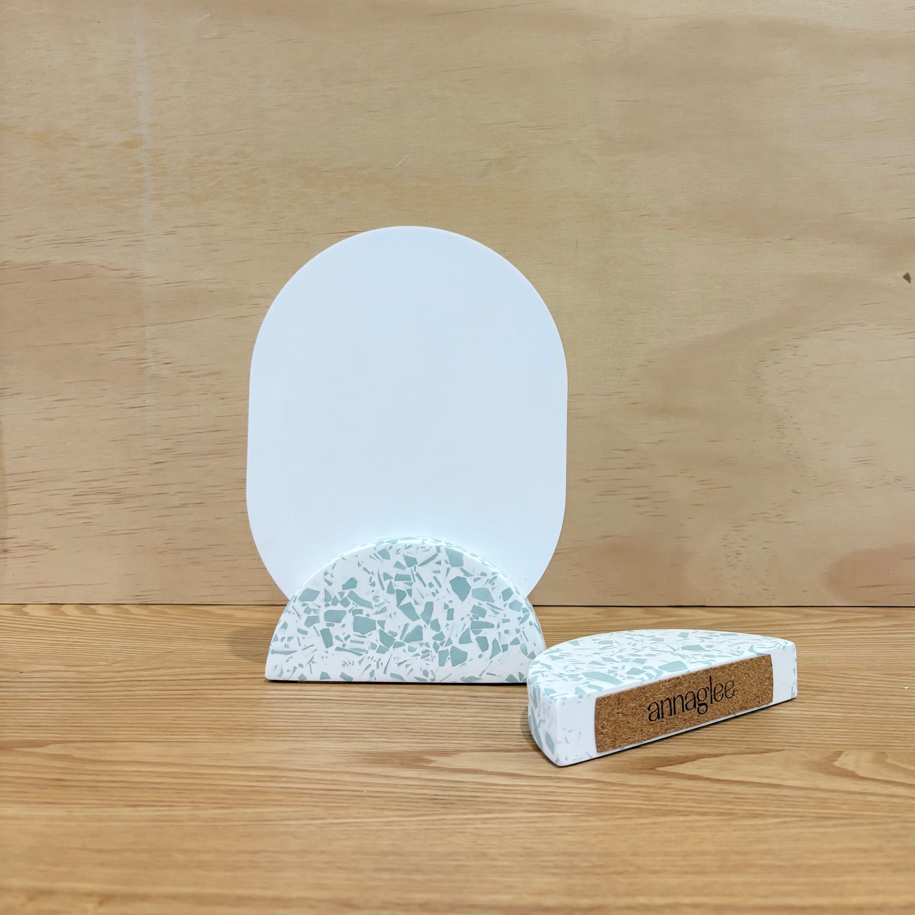 Terrazzo memo board sage green/ cafe sign / whiteboard