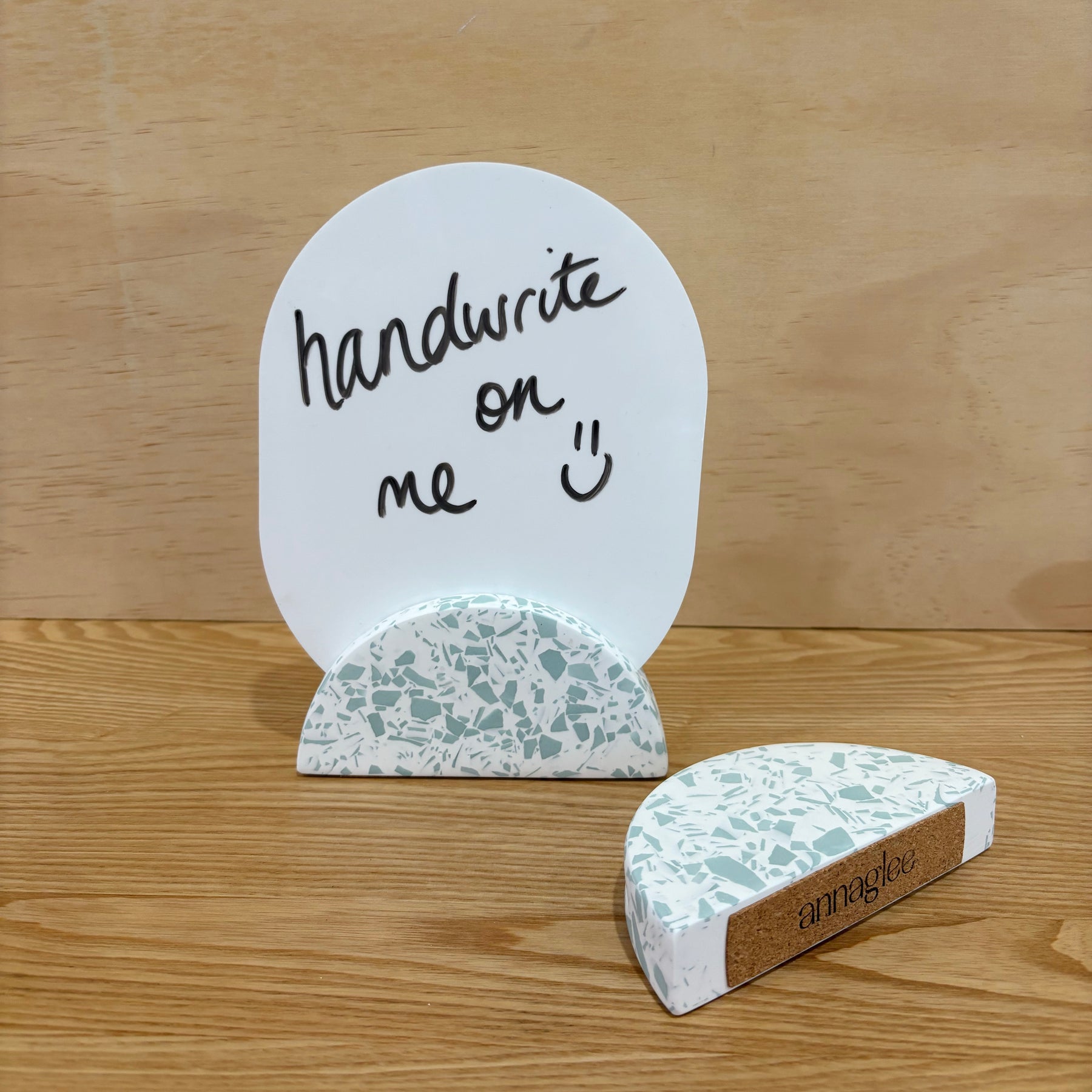 Terrazzo memo board sage green/ cafe sign / whiteboard