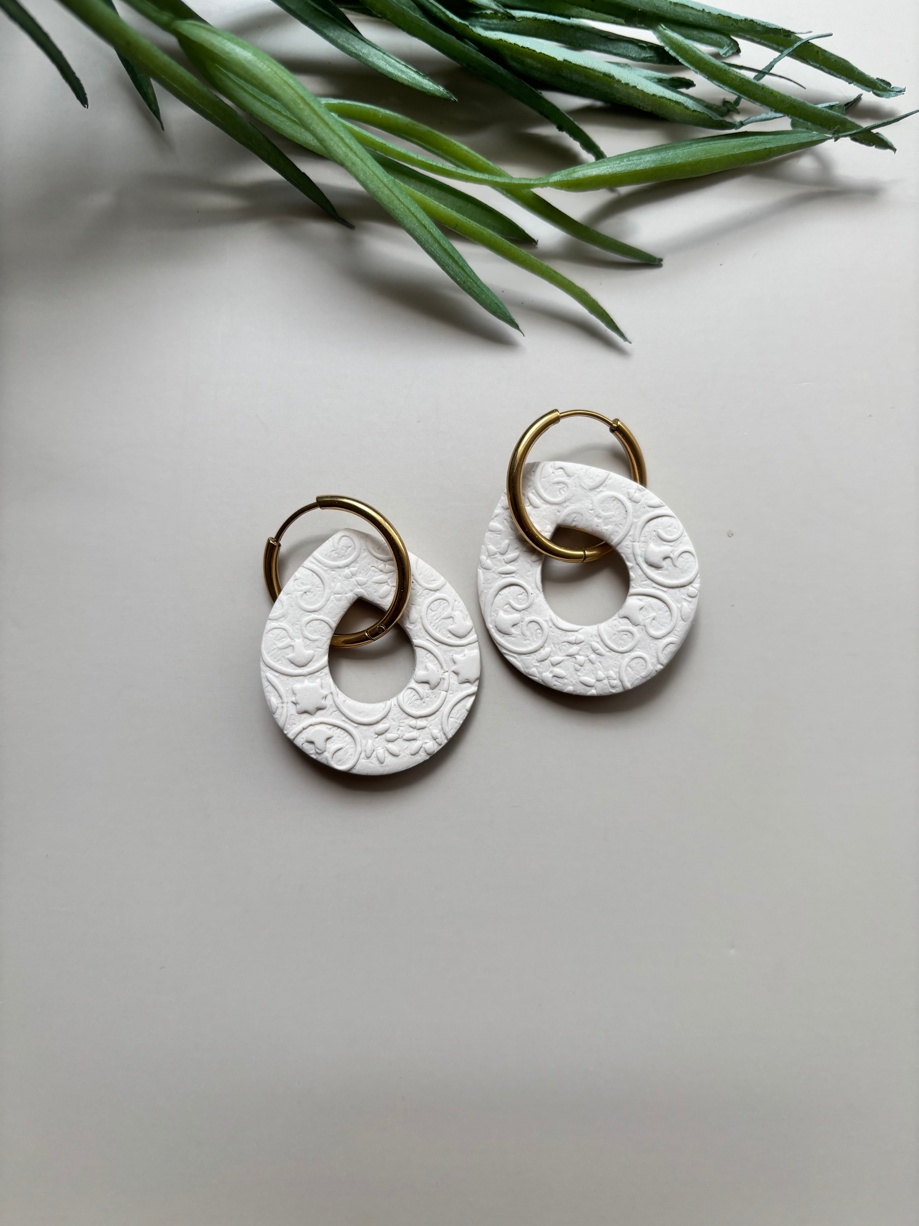Hoops & Drops – Soft Neutrals | Interchangeable Clay Earrings