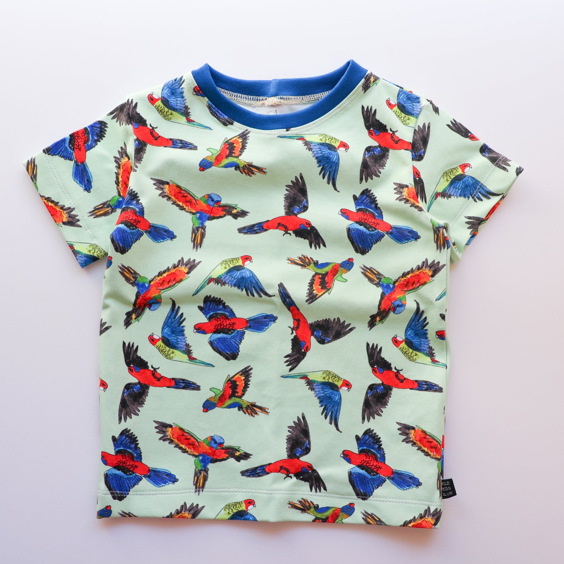 Rainbow birds organic cotton tee shirt 2026-27