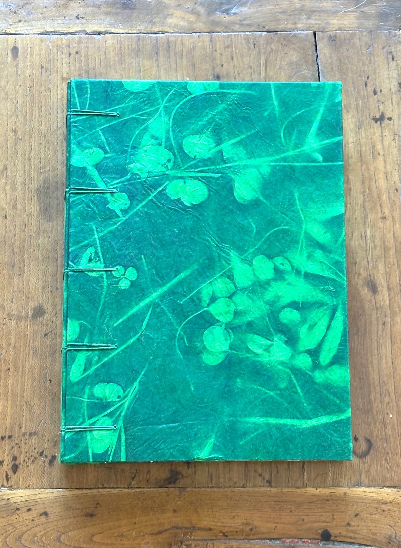 Handmade Multi Media Art Journal with Botanical  Cover