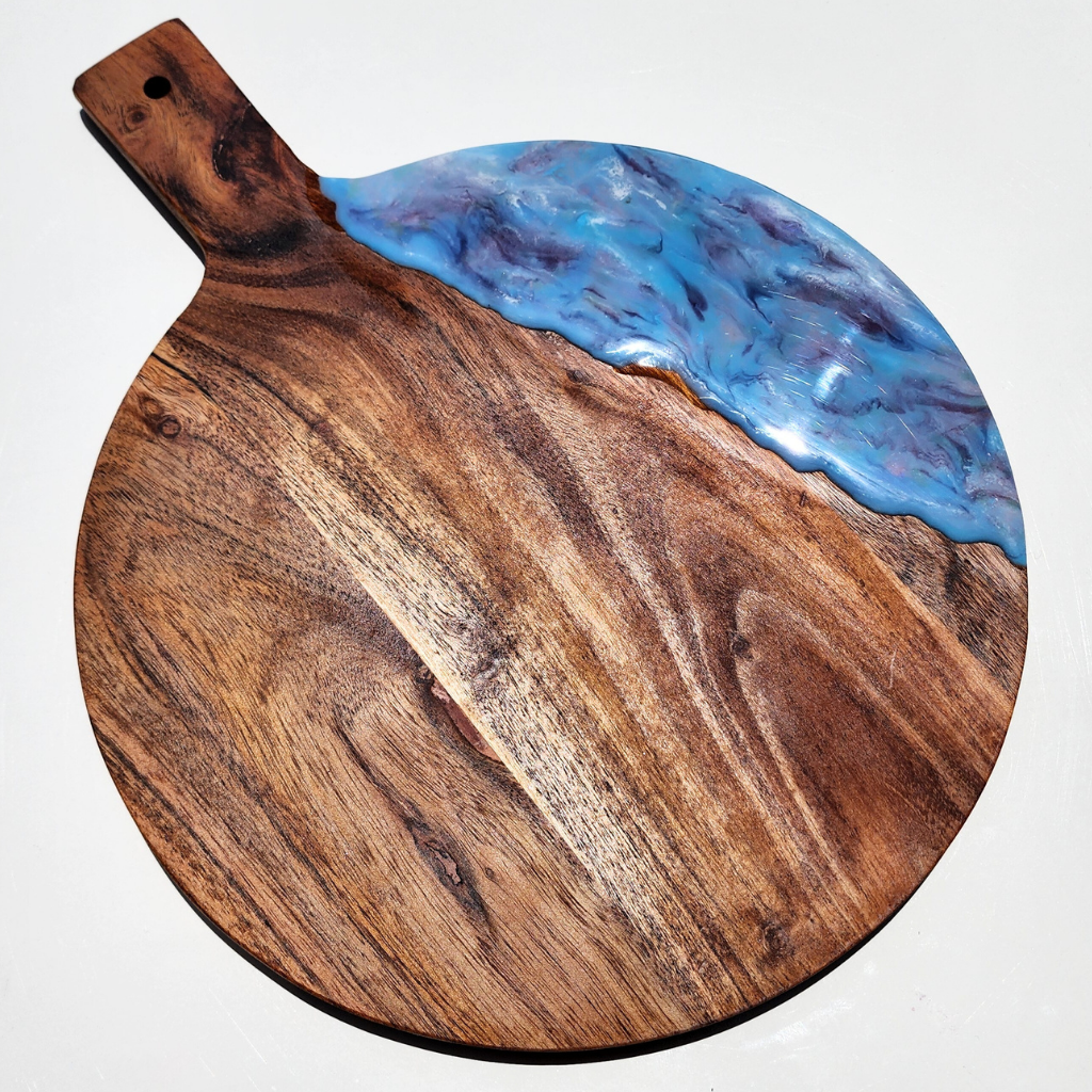 "Ocean Crescent" - resin charcuterie board
