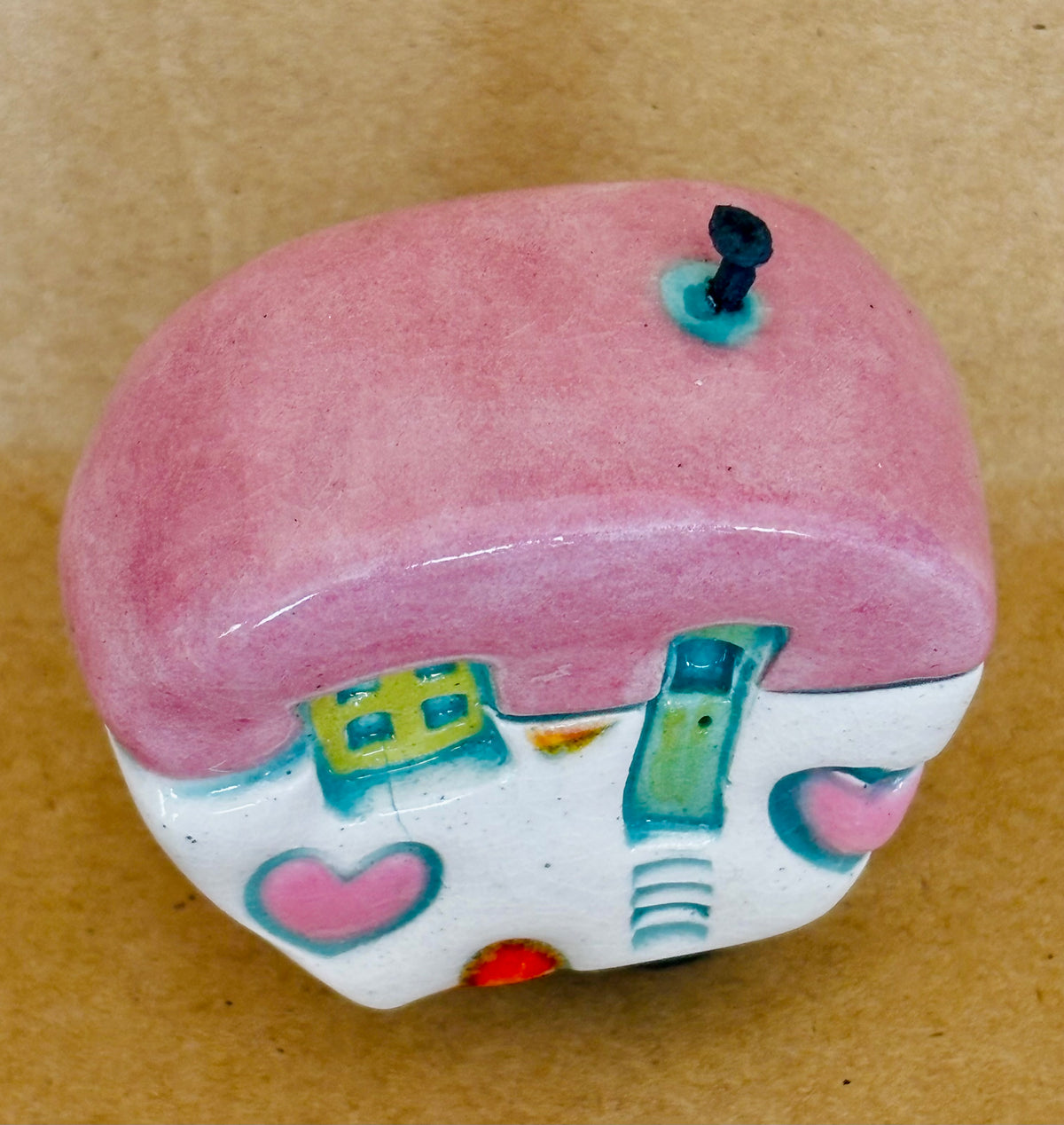 Small Retro Collectable Ceramic Caravan 8