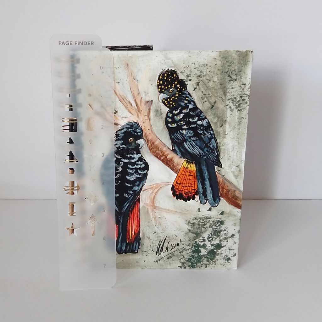 Black Cockatoo Handpainted Task Notebook/Journal A5
