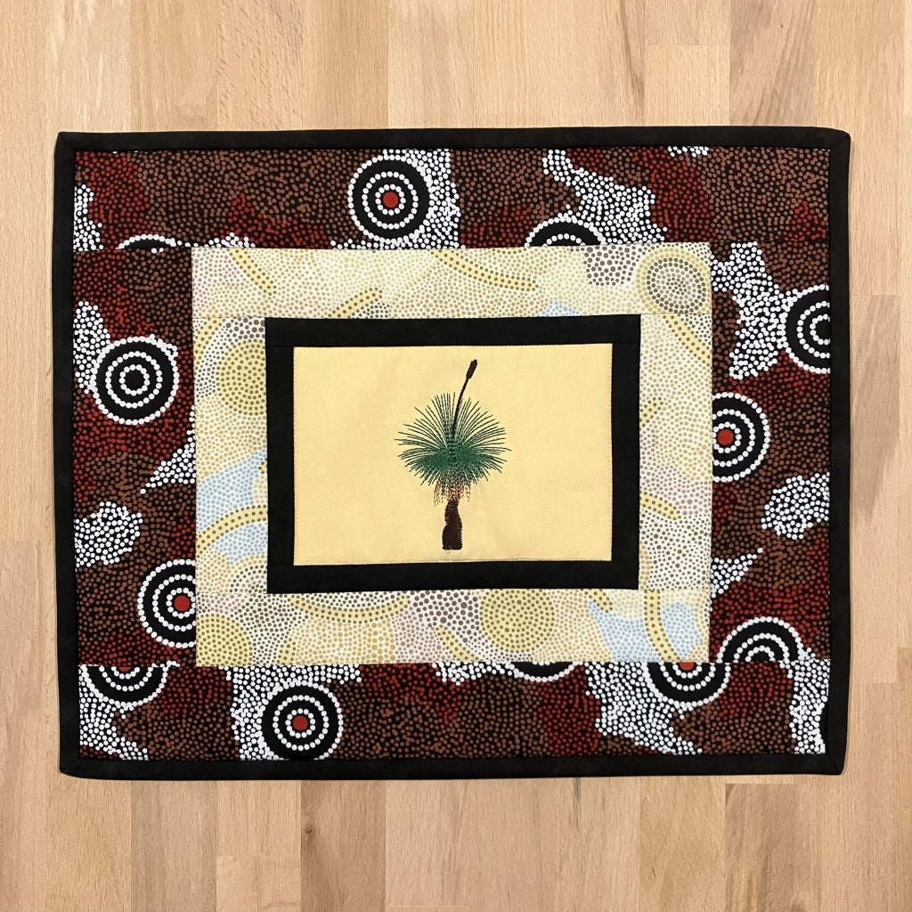 handmade Australian native quilted - grass tree