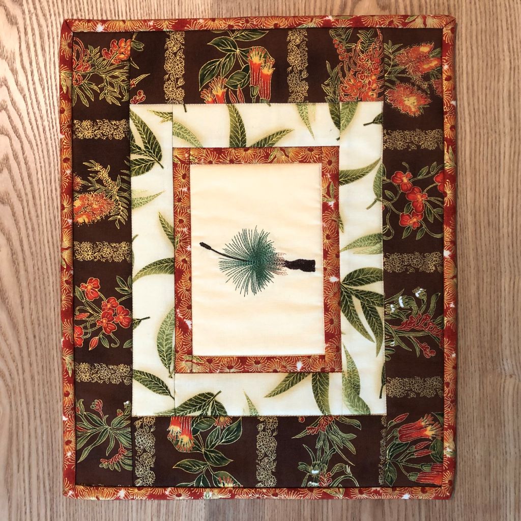 handmade Australian native quilted - grass tree