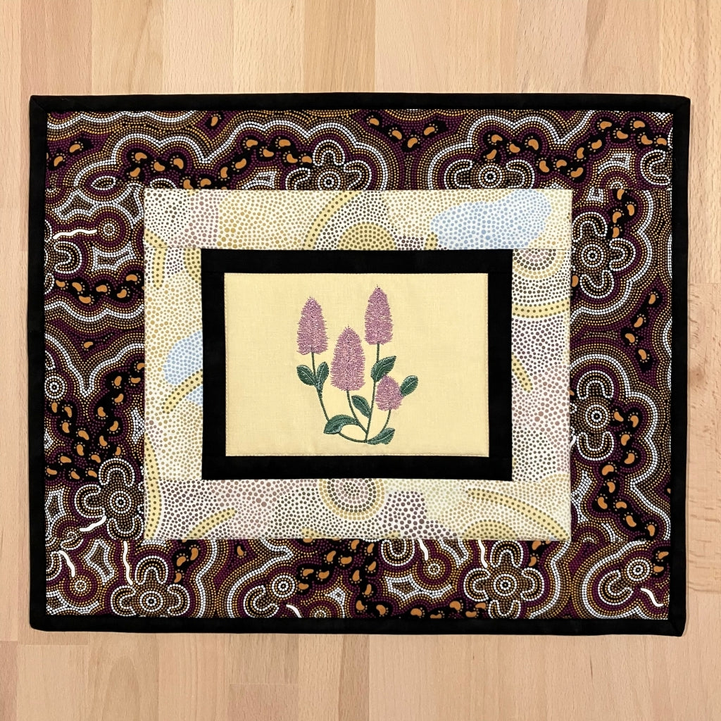 handmade Australian native quilted - mulla mulla
