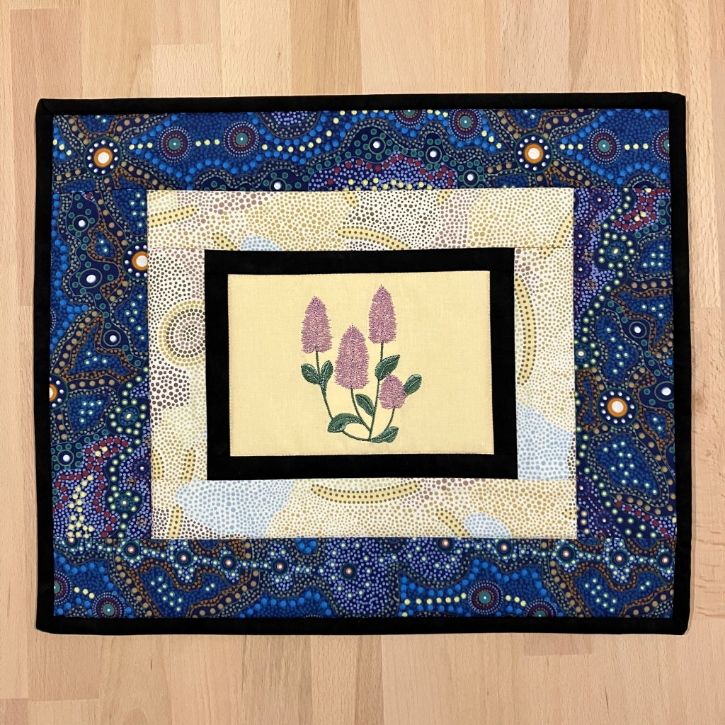 handmade Australian native quilted - mulla mulla