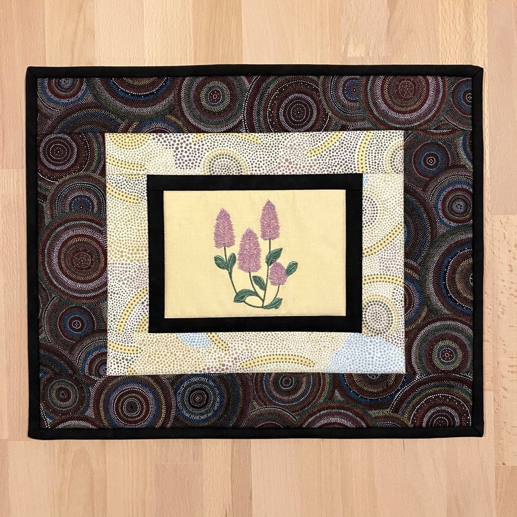 handmade Australian native quilted - mulla mulla