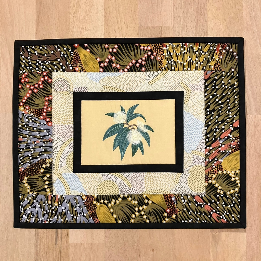 handmade Australian native quilted - flowering gum
