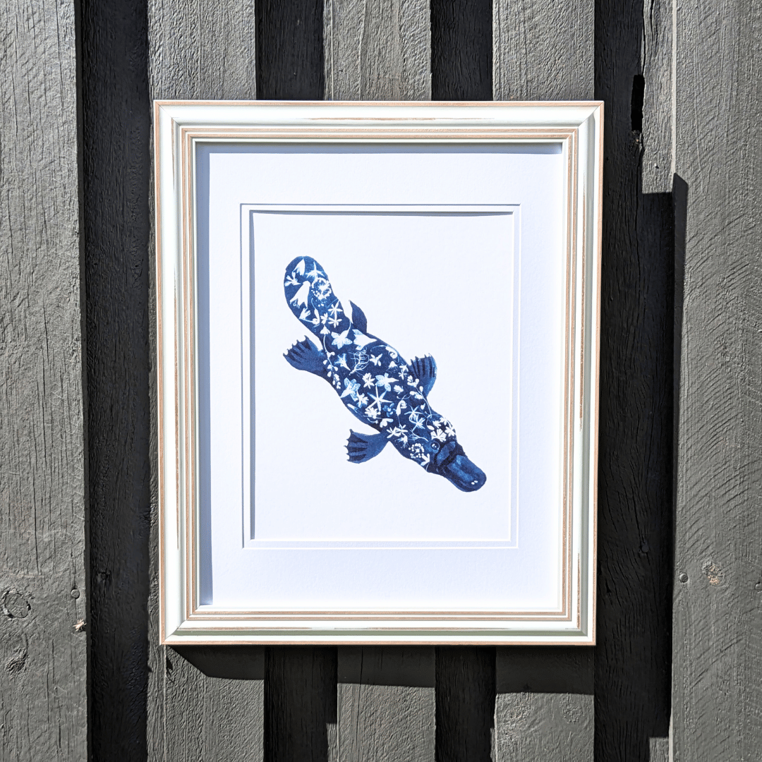 Platypus Art Print from Native Flowers
