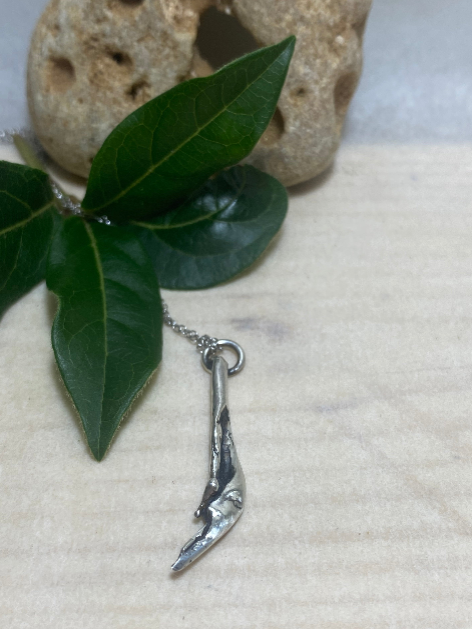 Tidal Pendant – Water Cast Sterling Silver
