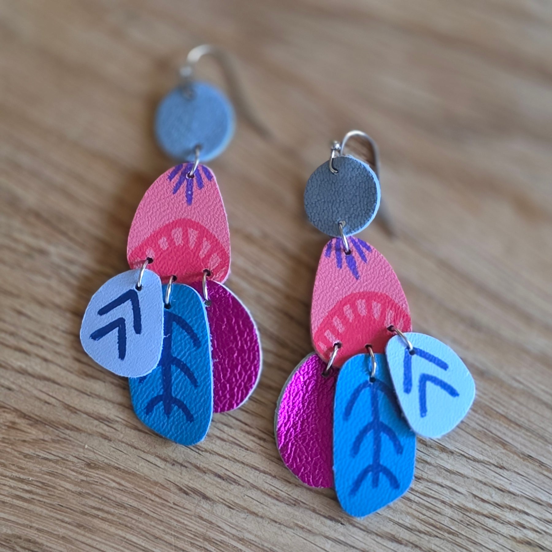 Audace Musa Leather Earrings – Sorbet Sky
