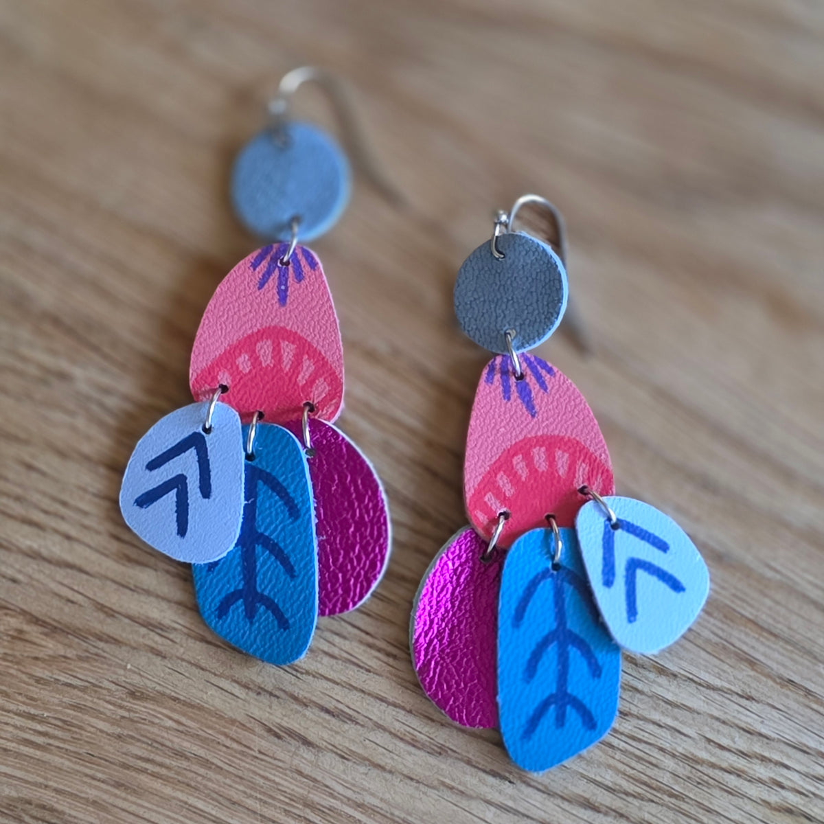Audace Musa Leather Earrings – Sorbet Sky