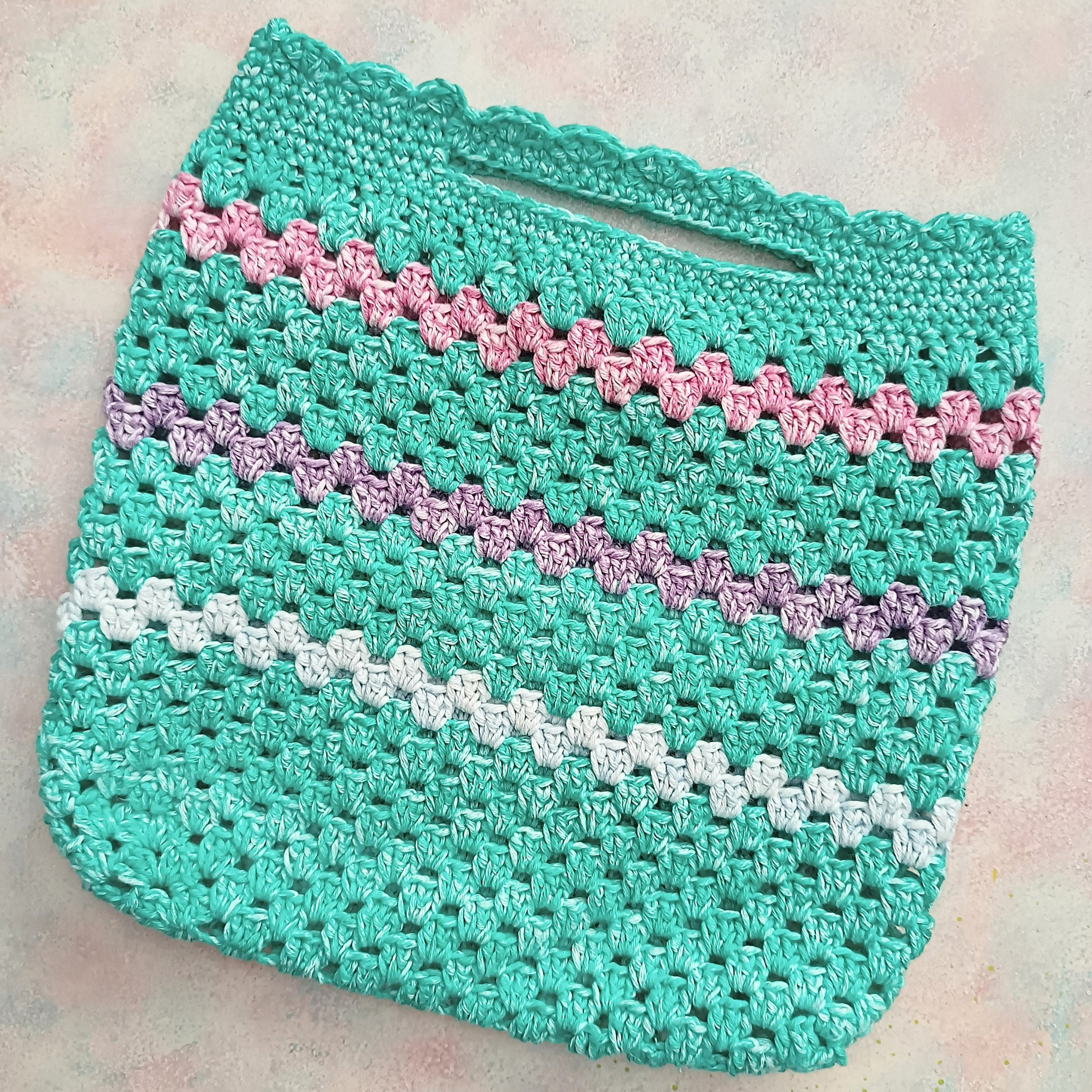 Mini Unlined Crochet Granny Stripe Bags