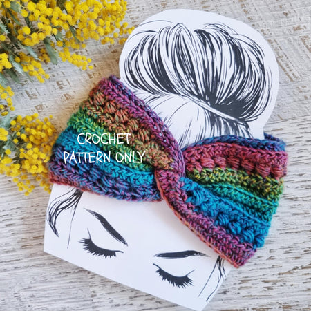 DIGITAL DOWNLOAD | Crochet Pattern | Stormy Days Earwarmer | Headband
