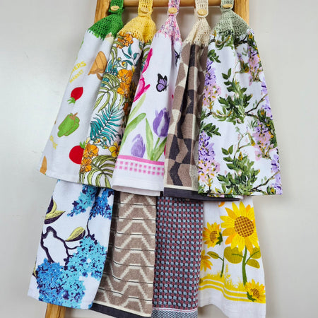 Kitchen Hand Towel | Hanging | Cotton | SINGLE LAYER | 9 Styles - 10-18