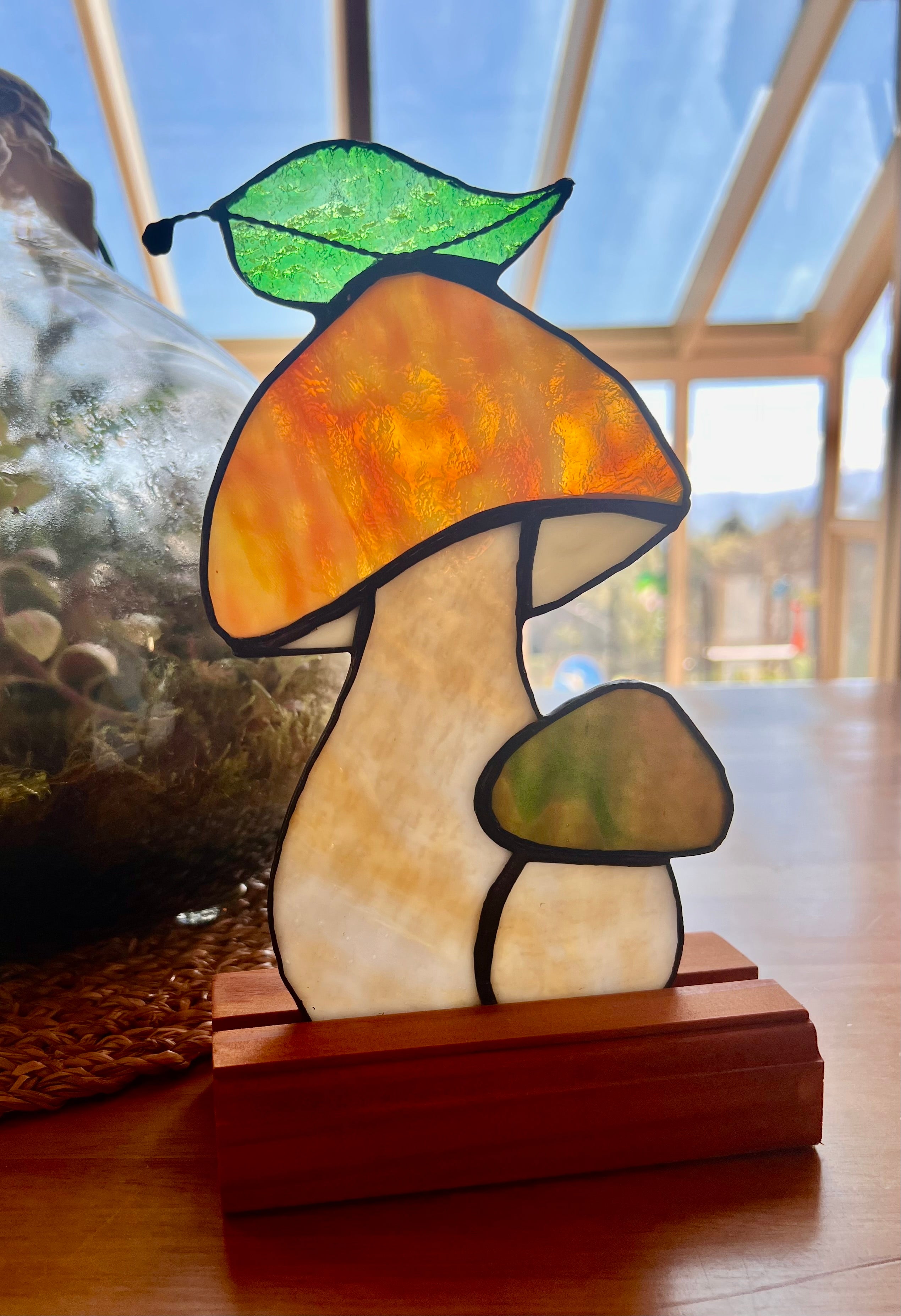 Stained glass mushrooms