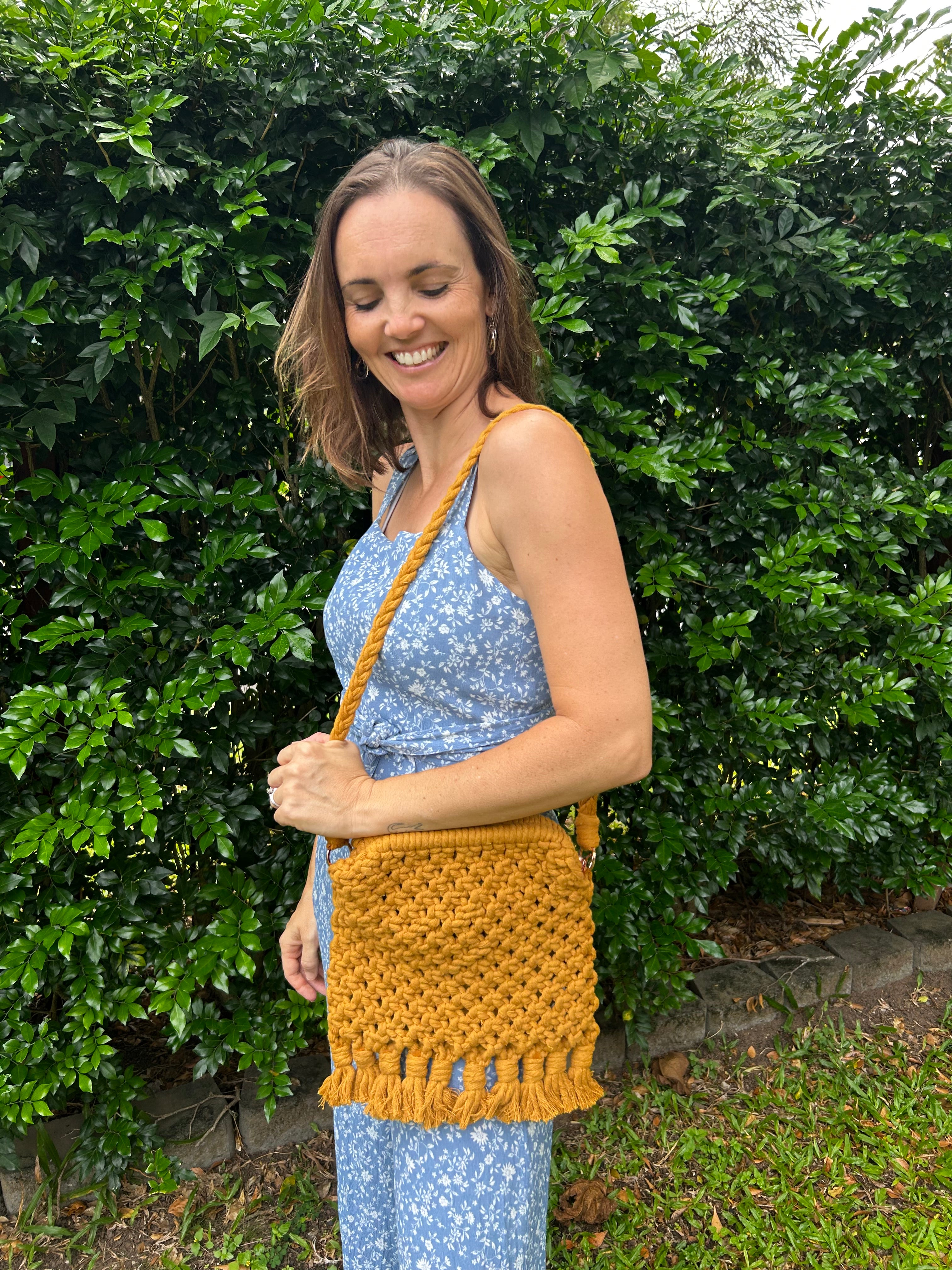 Retro Macrame Shoulder Bag