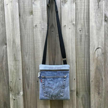 Upcycled Denim Cross Body Bag – Back Pocket