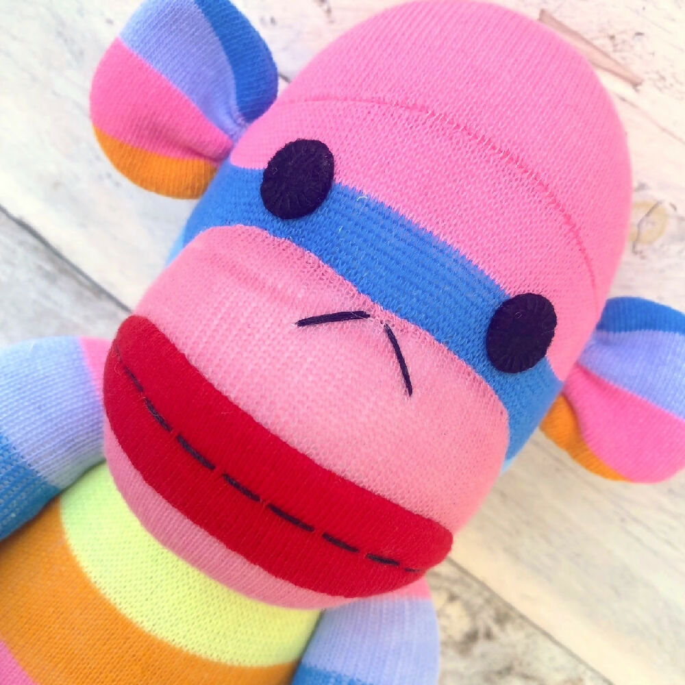 Mabel-Sock Monkey-Soft Toy-Softie-3