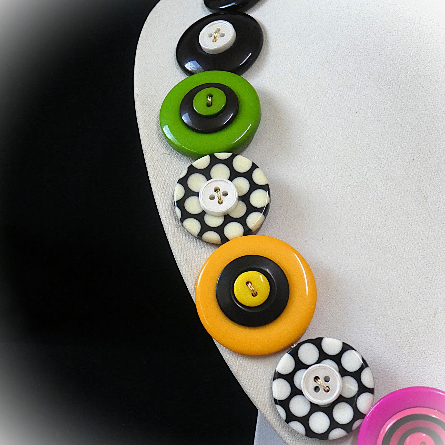 Button necklace - A Spot of Colour