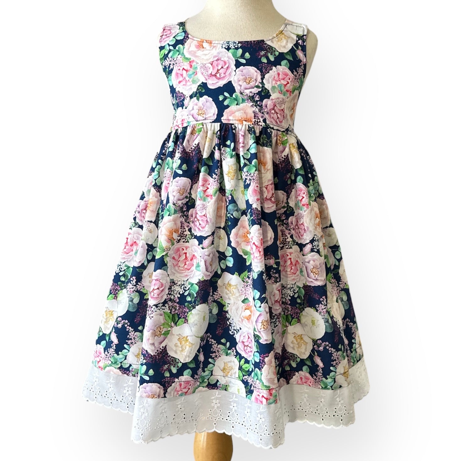 SIZE 3 Navy Roses LOLA Dress