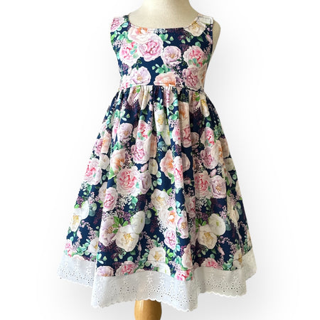 SIZE 3 Navy Roses LOLA Dress