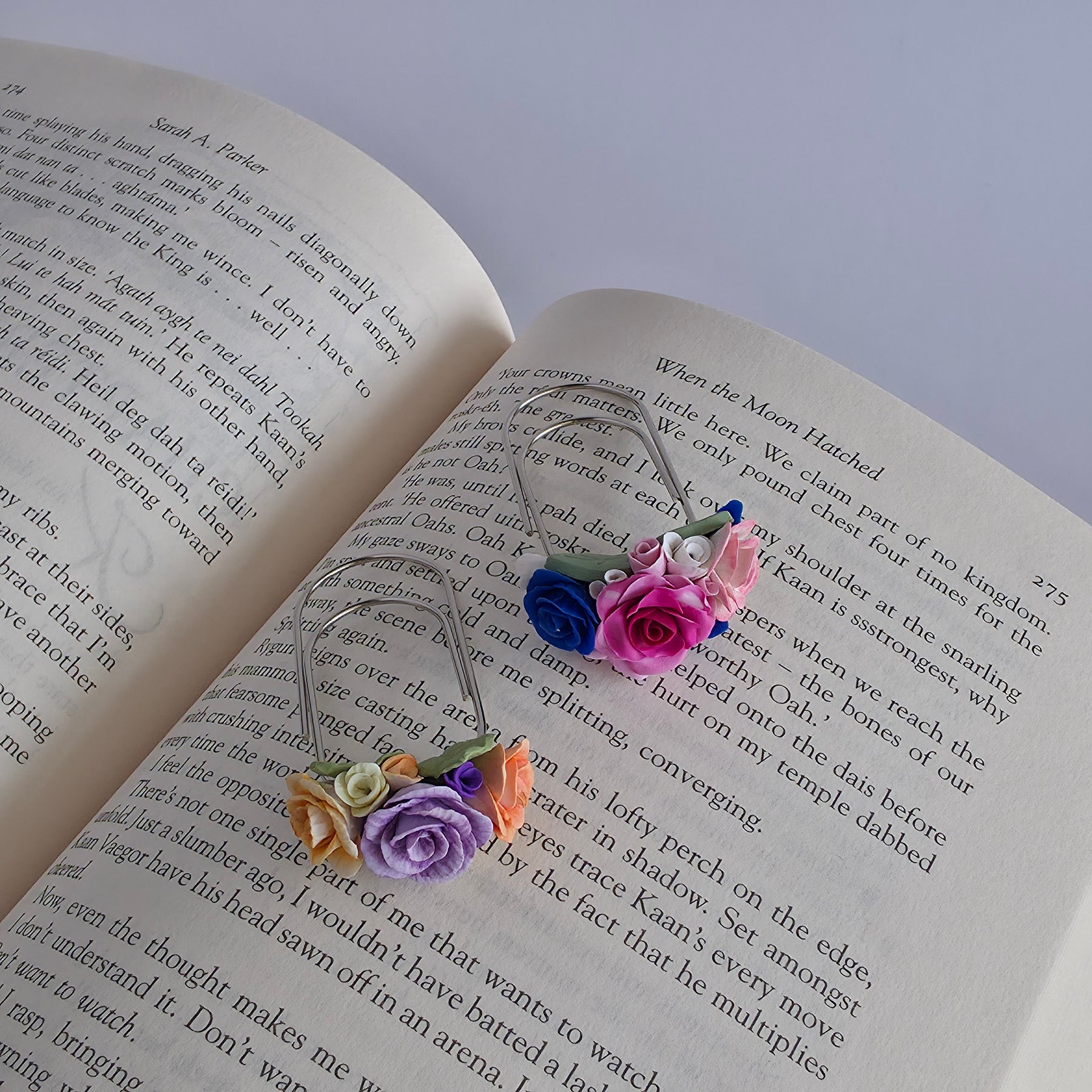 Secret Garden Bookmark | Polymer Clay Flower Bookmark | Book Lover Gift | Teacher Gift | Australian Made