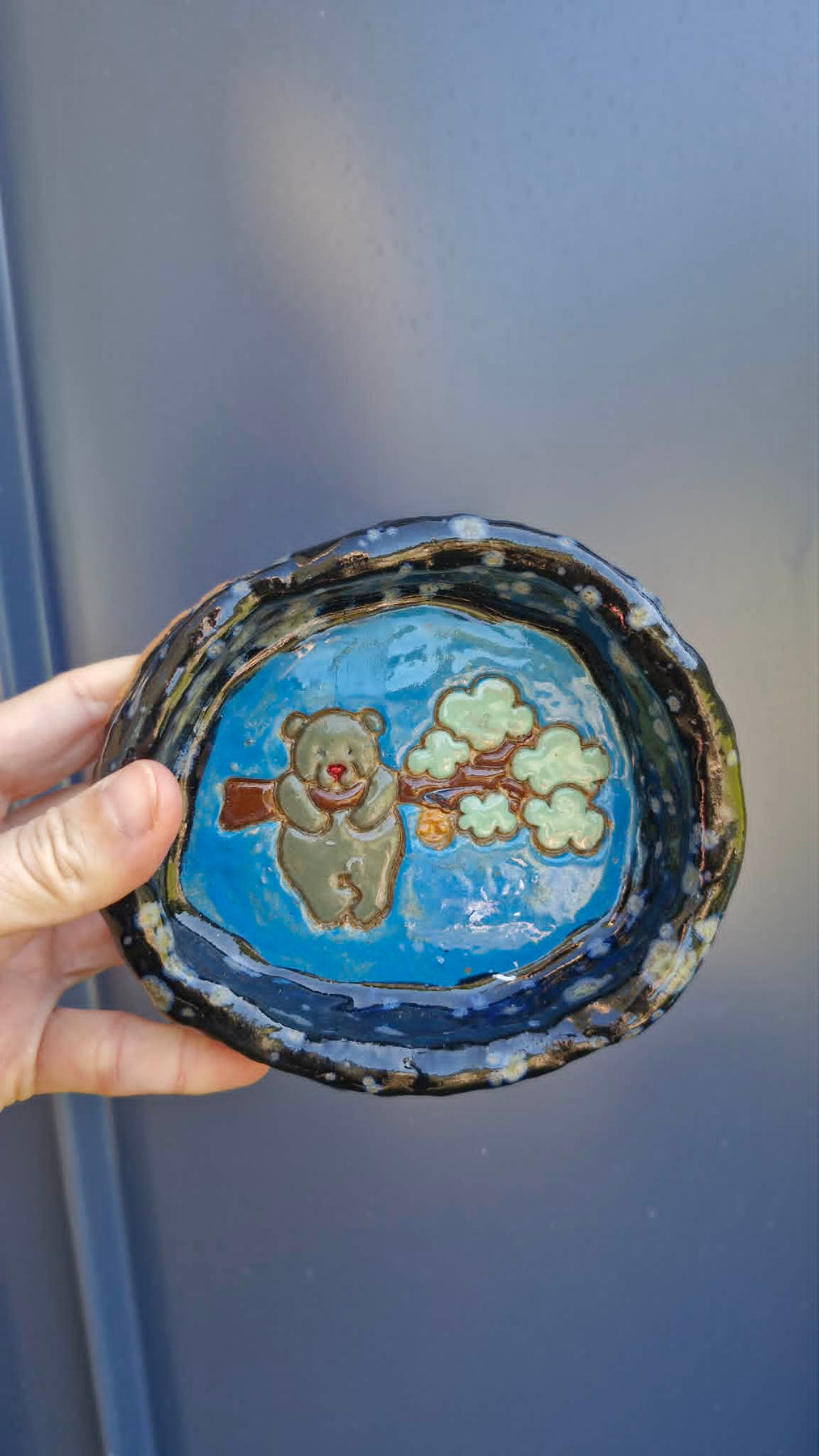 Dark Colour Bear Trinket Dish