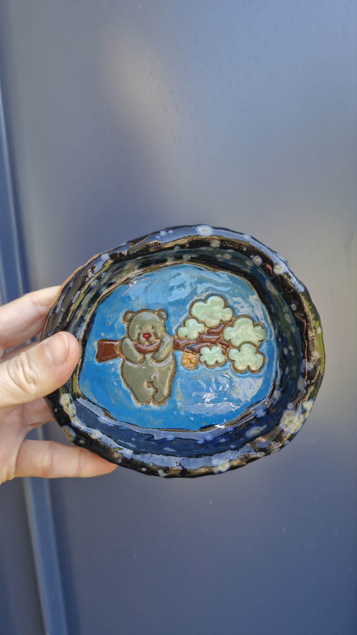 Dark Colour Bear Trinket Dish