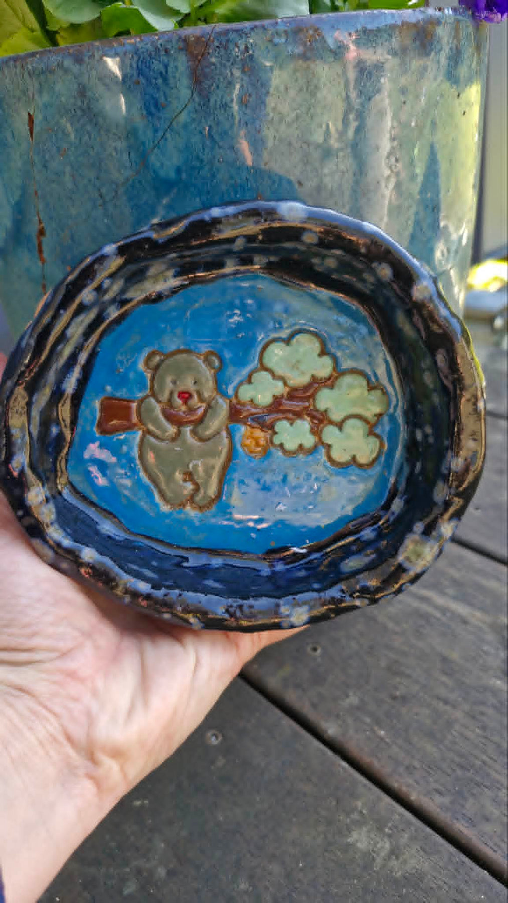 Dark Colour Bear Trinket Dish