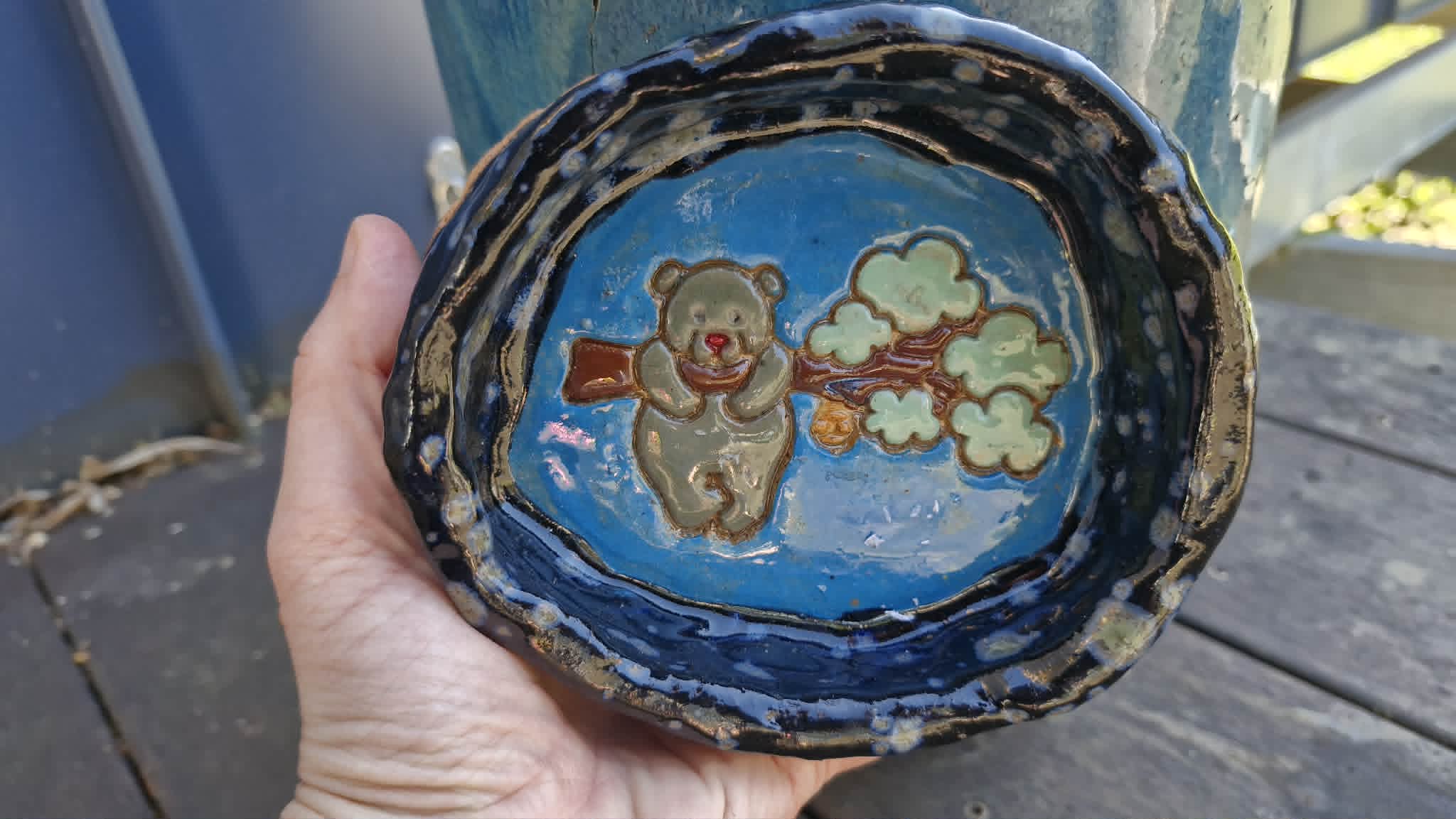 Dark Colour Bear Trinket Dish