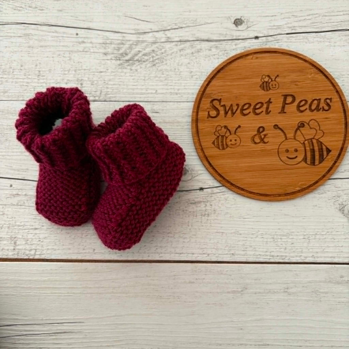 Hand Knitted Baby Cardigan & Hat
