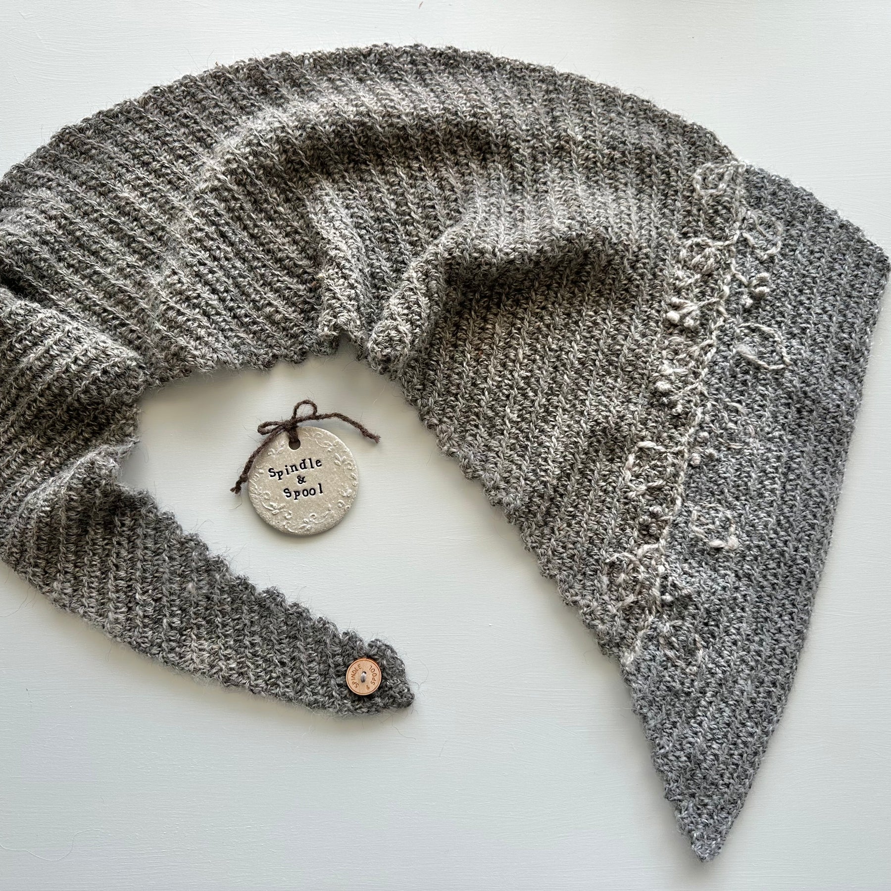 Australian Alpaca ‘Ash’ Crocheted Scarf