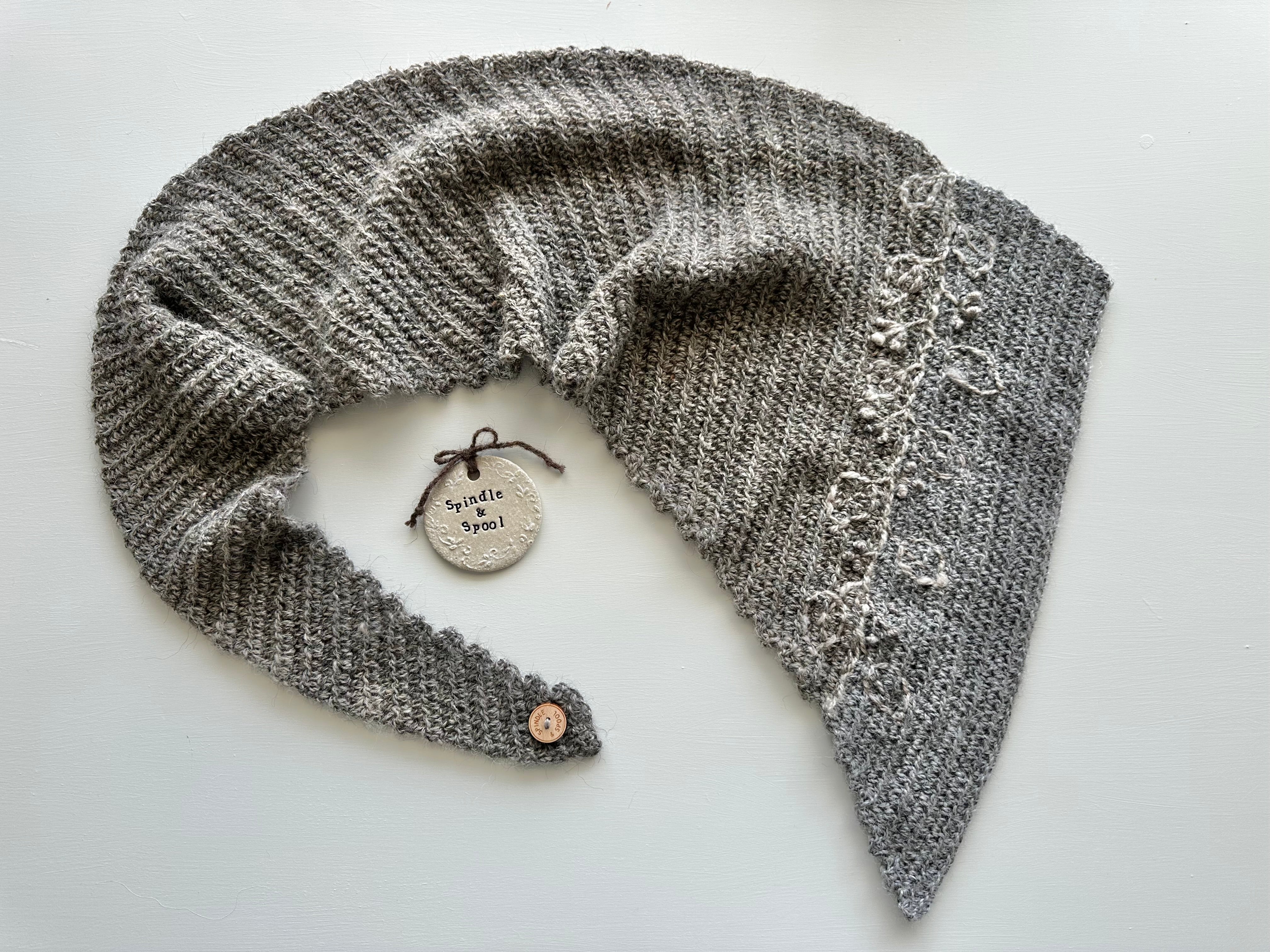 Australian Alpaca ‘Ash’ Crocheted Scarf