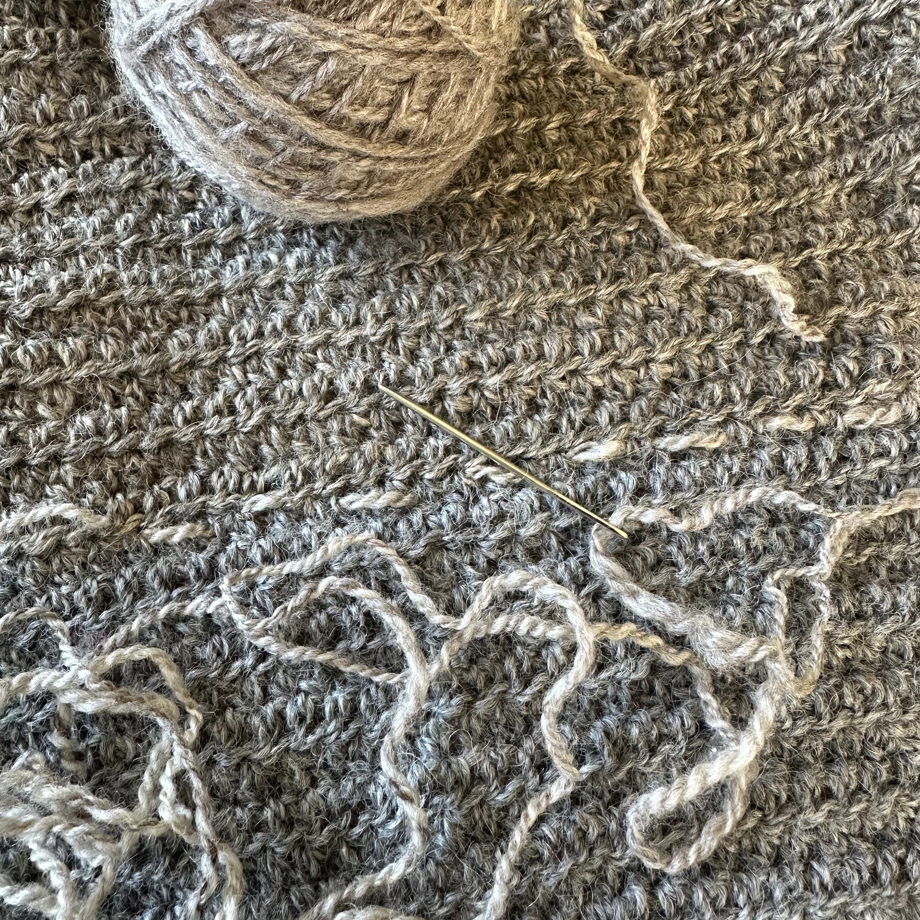 Australian Alpaca ‘Ash’ Crocheted Scarf