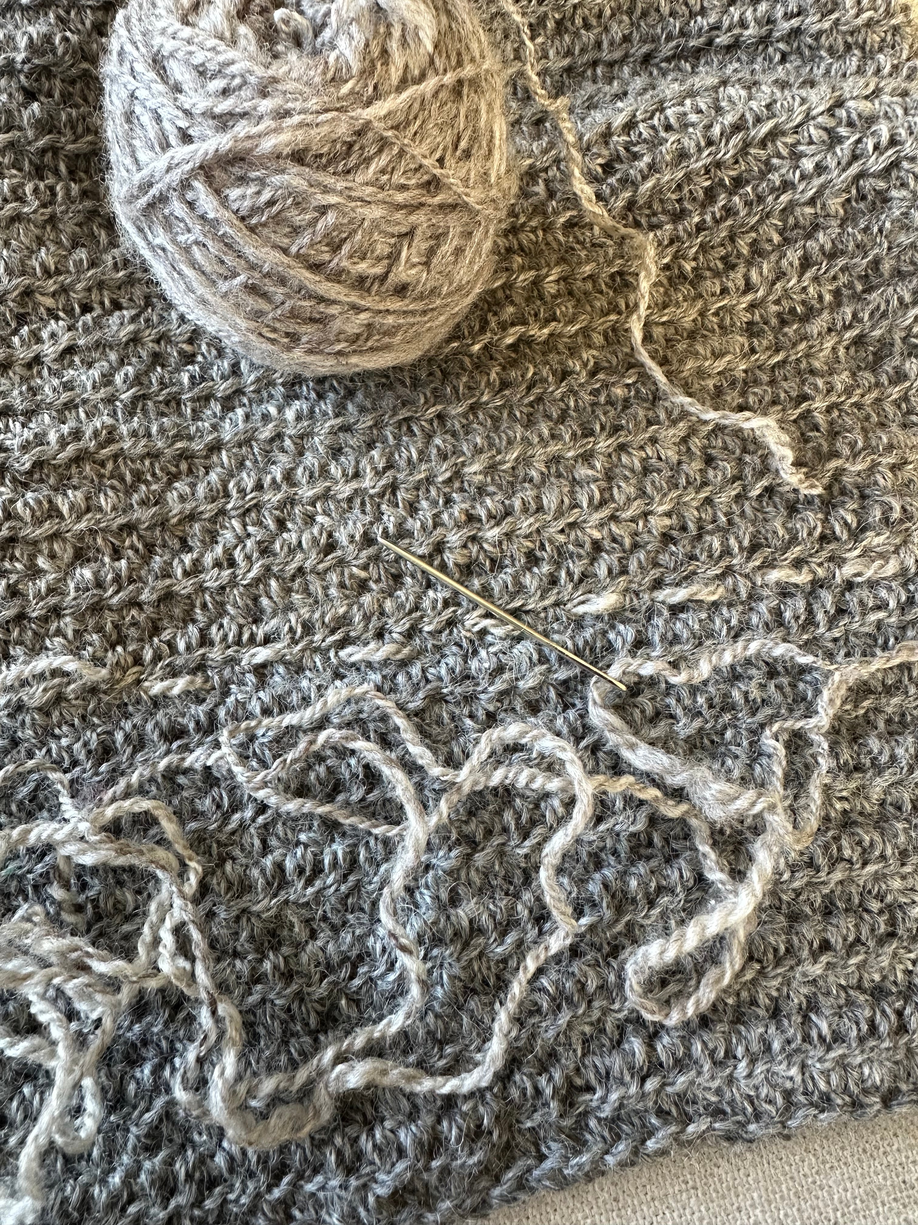 Australian Alpaca ‘Ash’ Crocheted Scarf