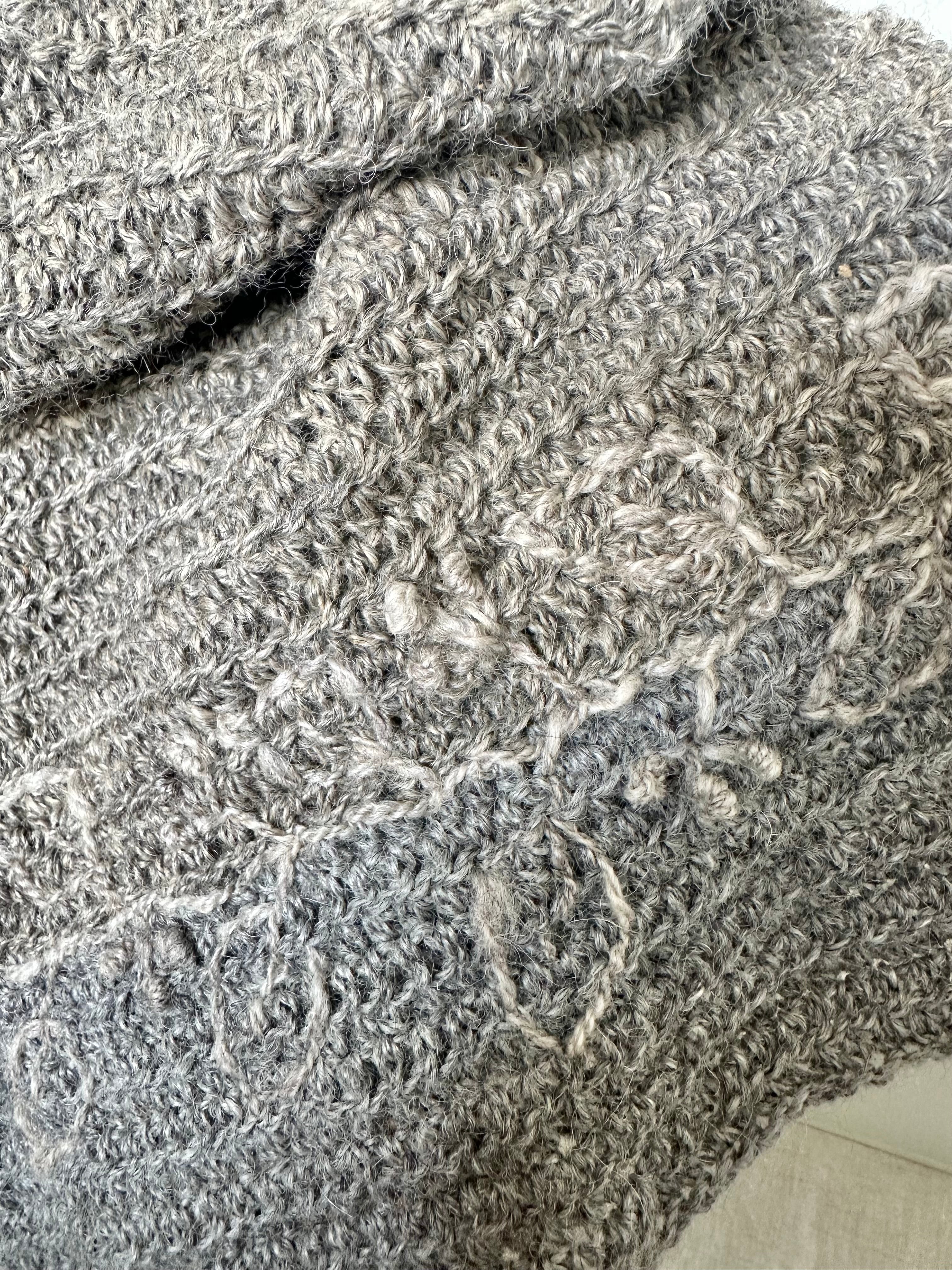Australian Alpaca ‘Ash’ Crocheted Scarf