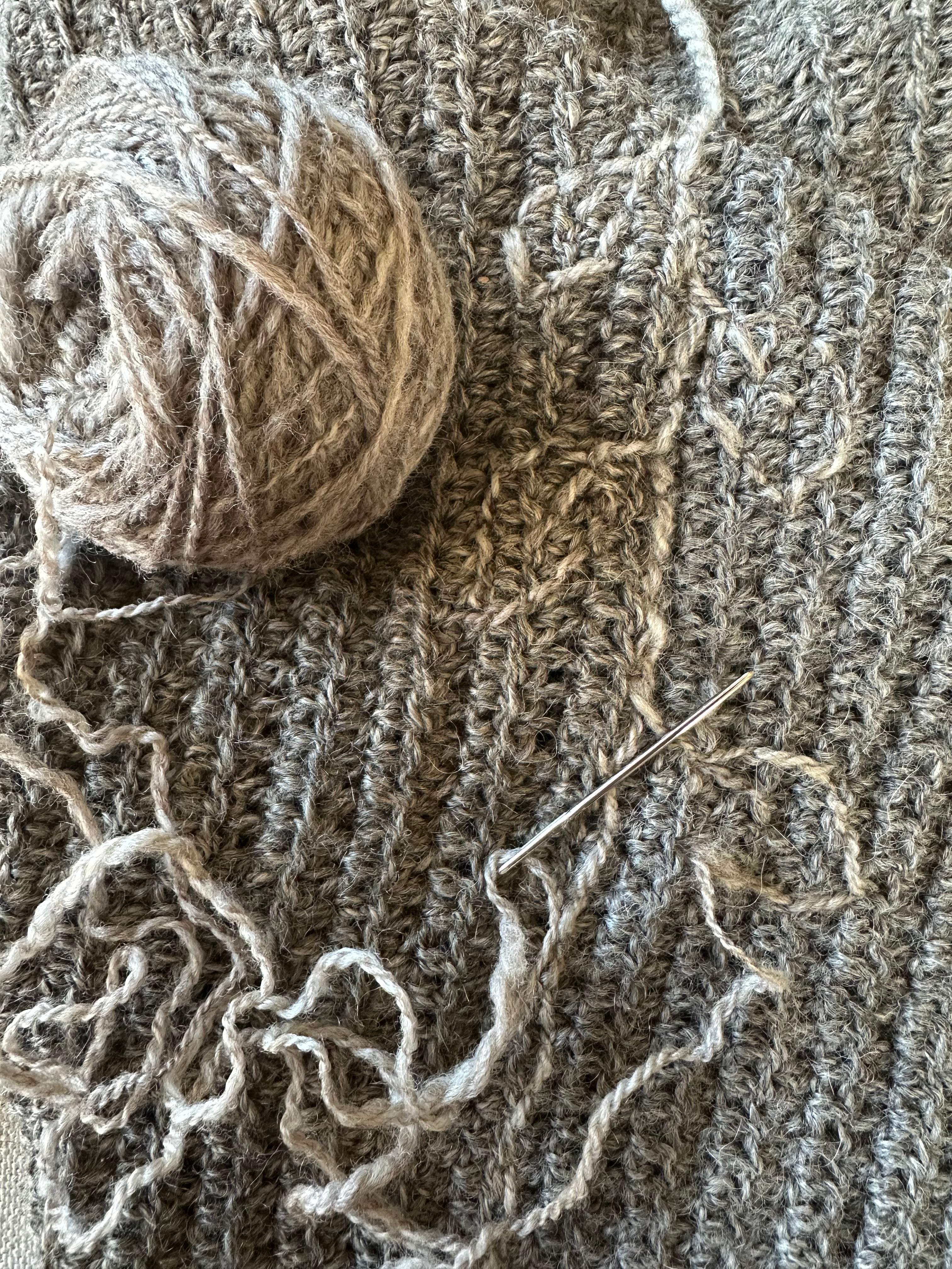 Australian Alpaca ‘Ash’ Crocheted Scarf