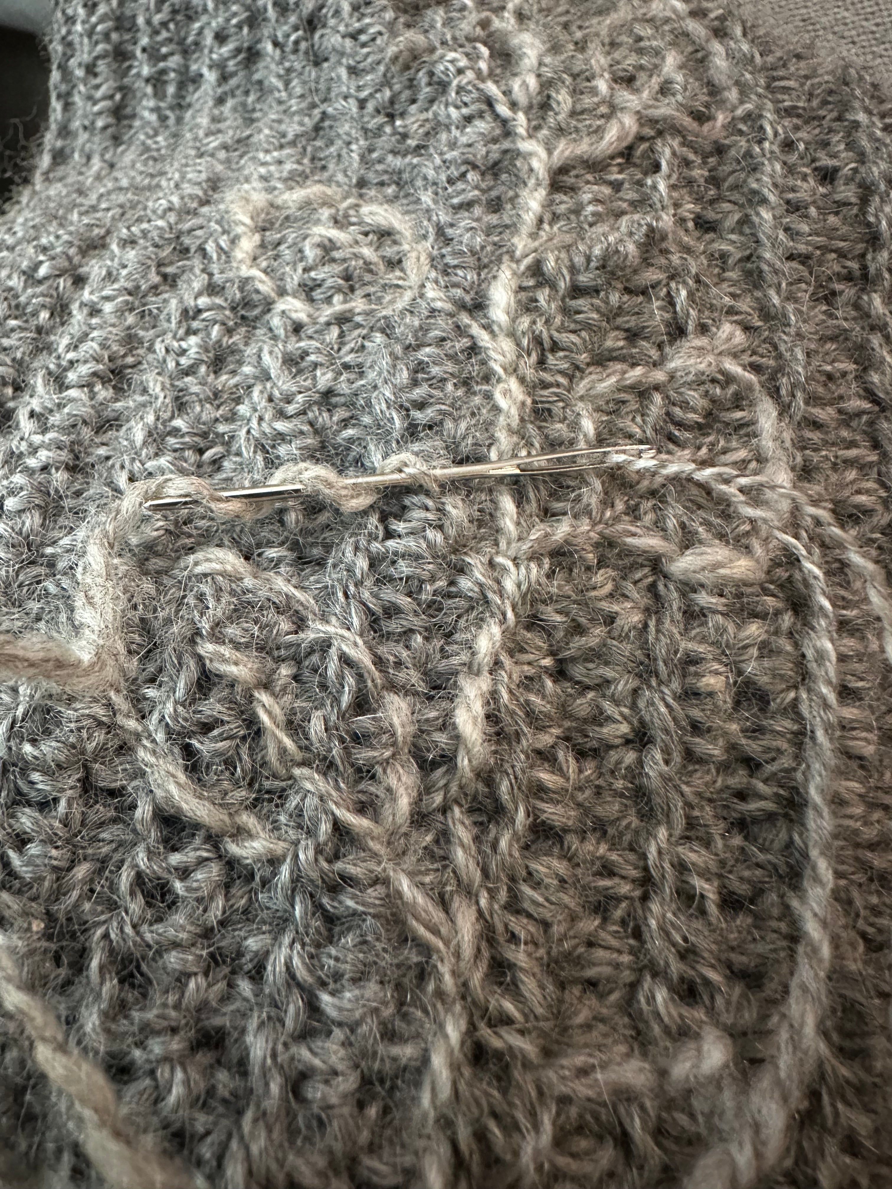 Australian Alpaca ‘Ash’ Crocheted Scarf