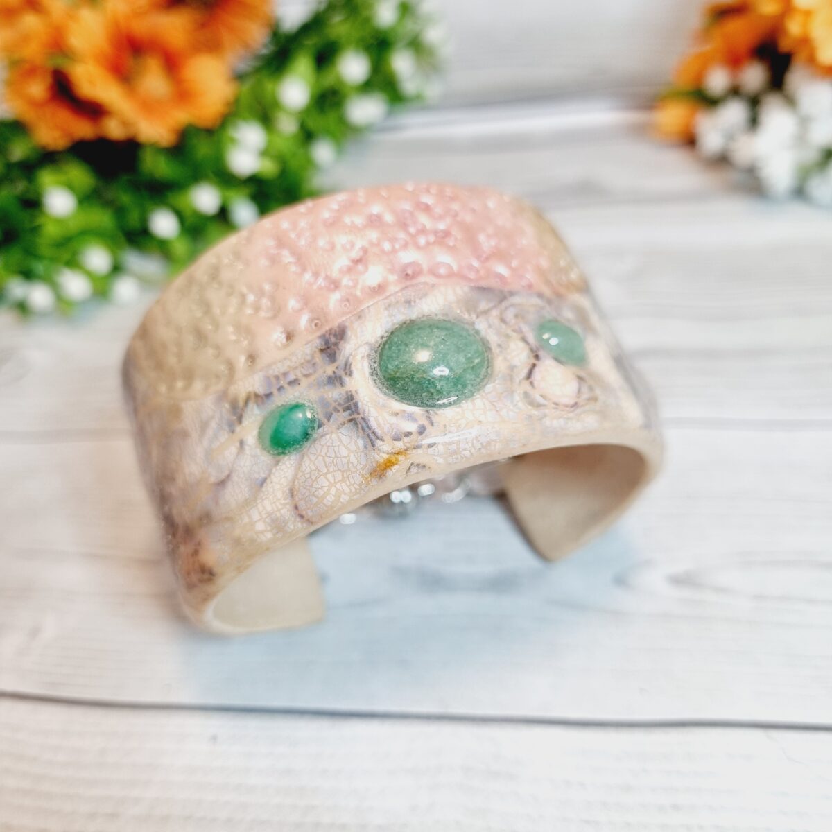 Hand Sculpted Polymer Clay Cuff Bracelets