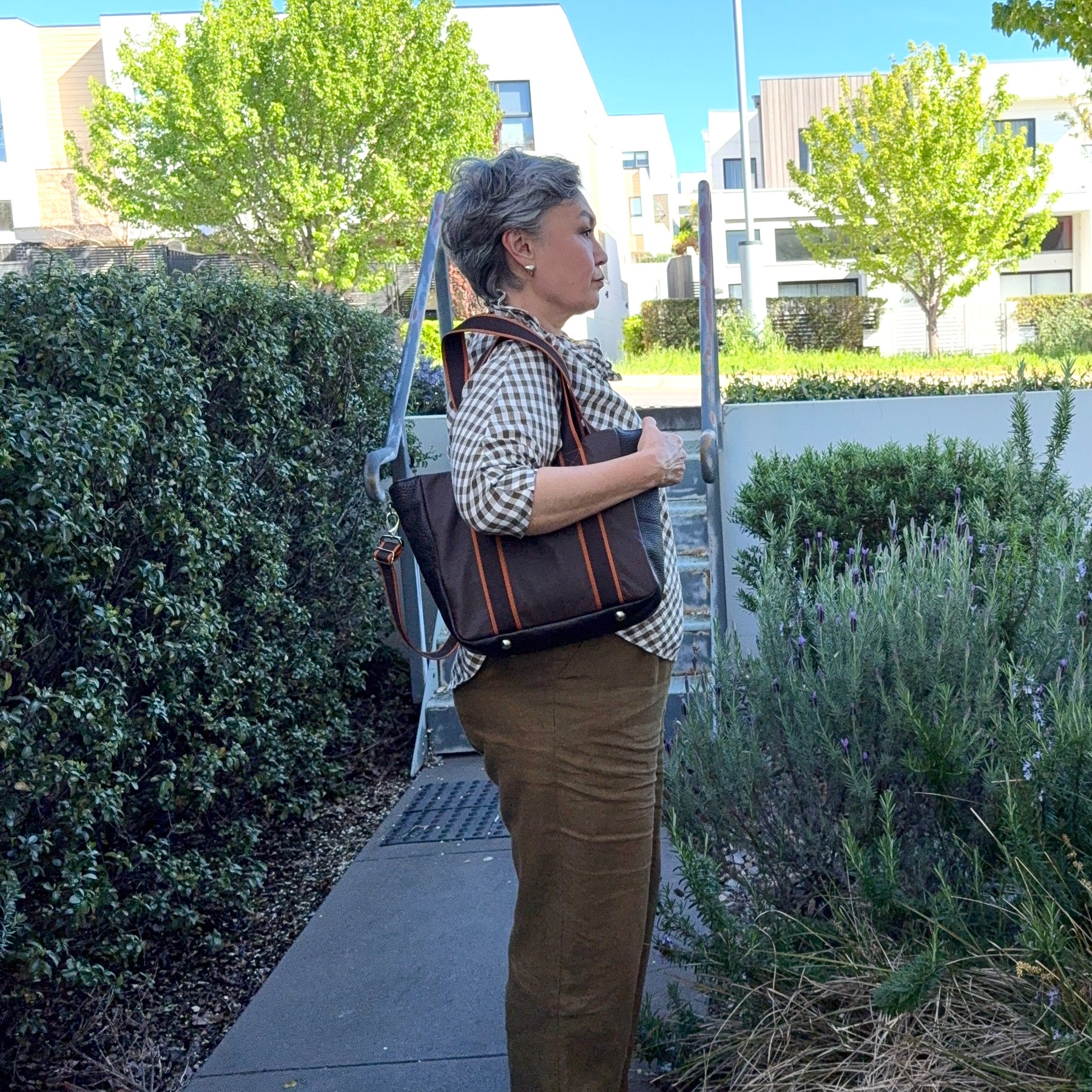 Brown Genuine Leather Tote Bag