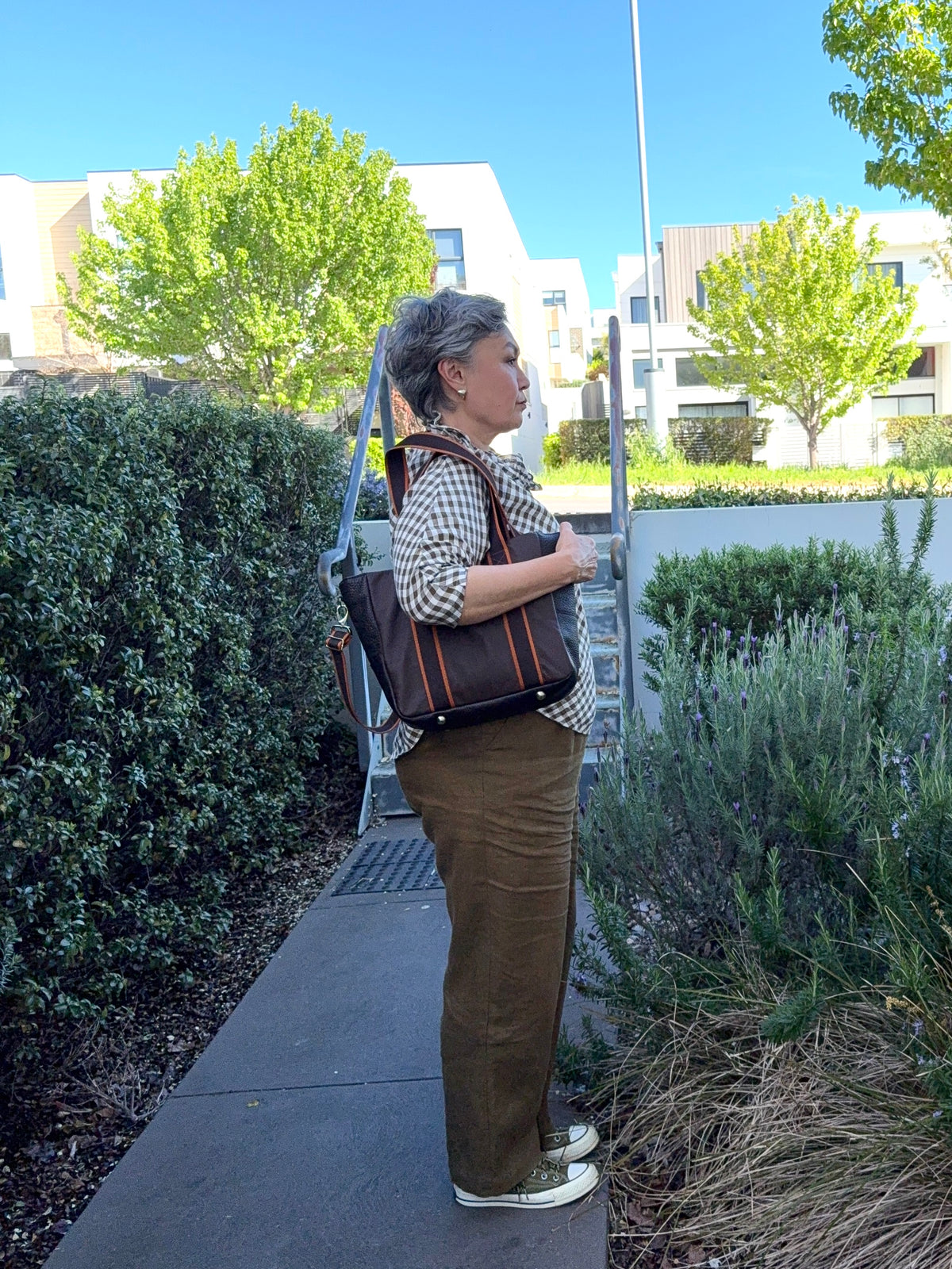 Brown Genuine Leather Tote Bag