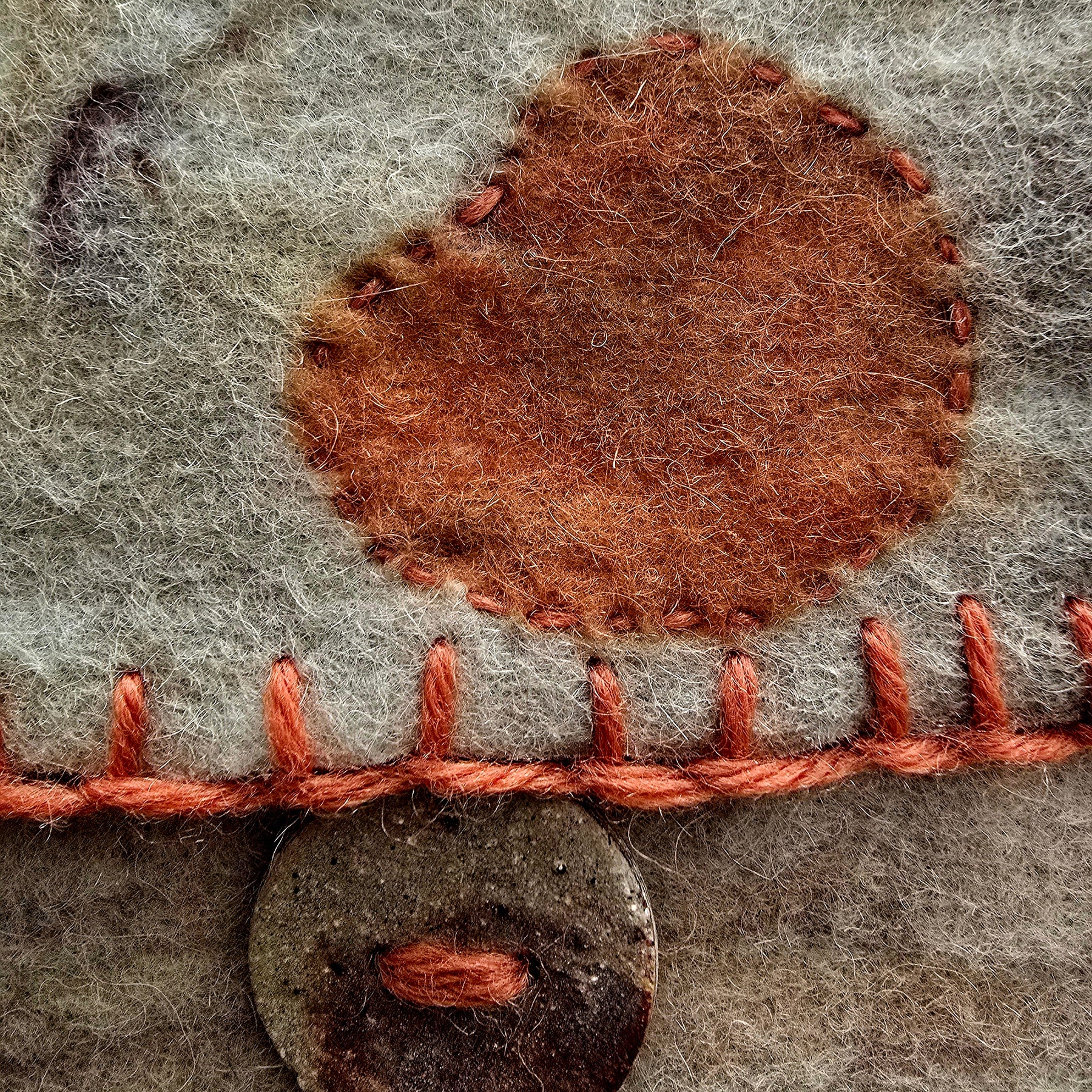 Eco Print Wool Pouch