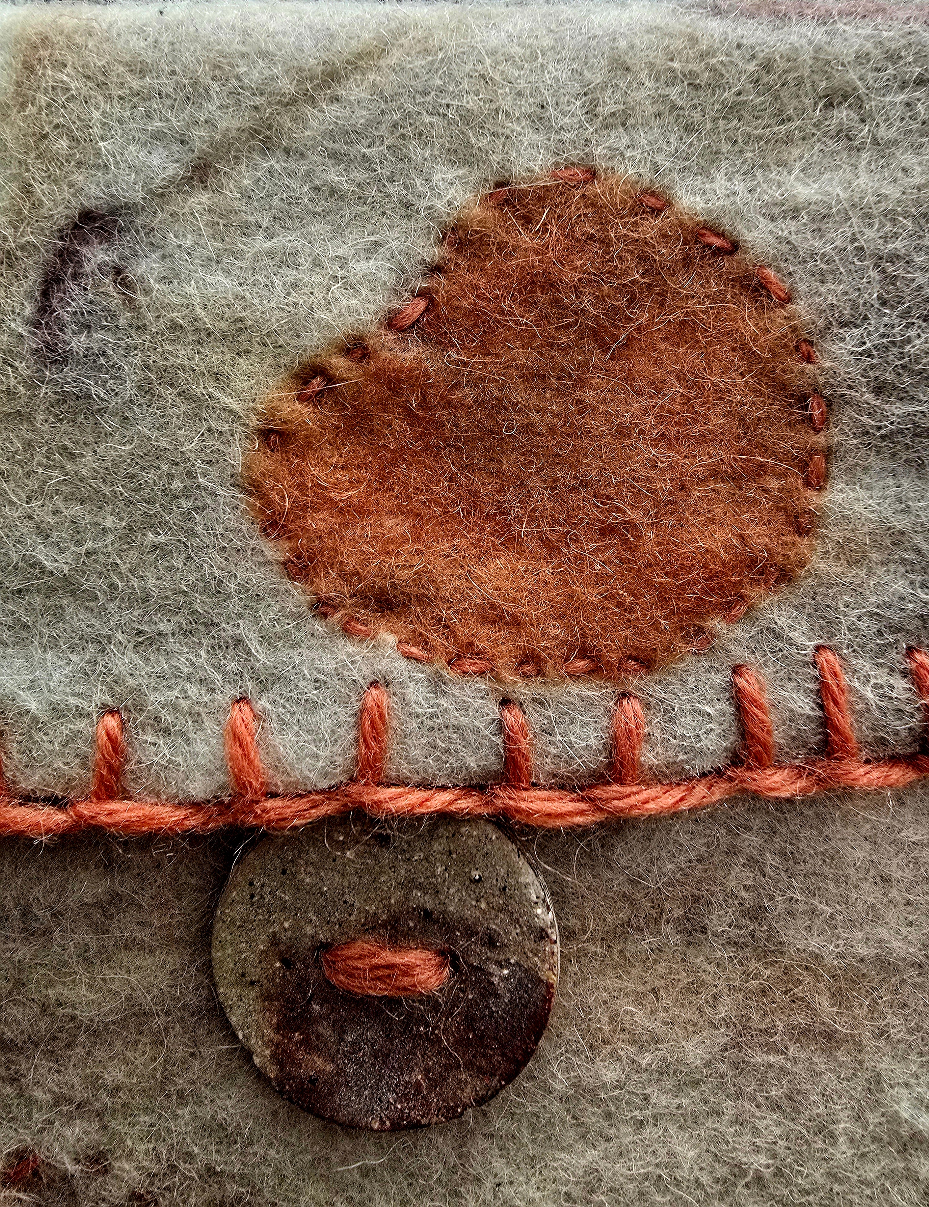 Eco Print Wool Pouch